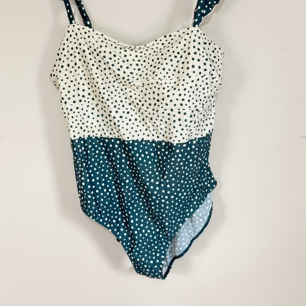 SUMMERSALT Women’s Plus Size Blue OASIS Swimsuit In ON THE DOT SEAWEED Size 20 - Picture 5 of 7